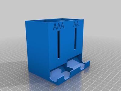 Battery dispenser dual : AAA & AA with screw hole