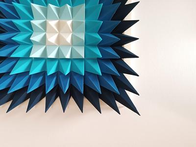 3D Wall Sculpture, Blue Drop (100pcs)