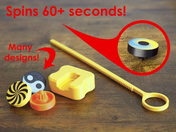 Easy print Spin Top - many designs!