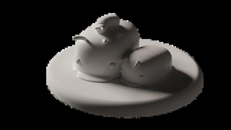 Isopod with springtails figurine   