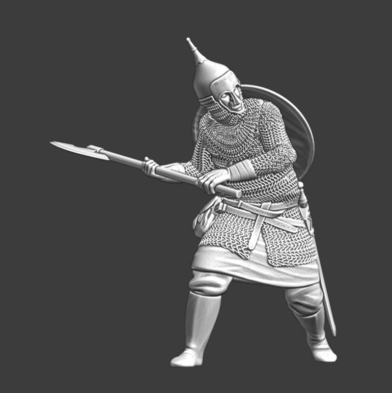 Medieval Baltic Estonian Warrior with great axe