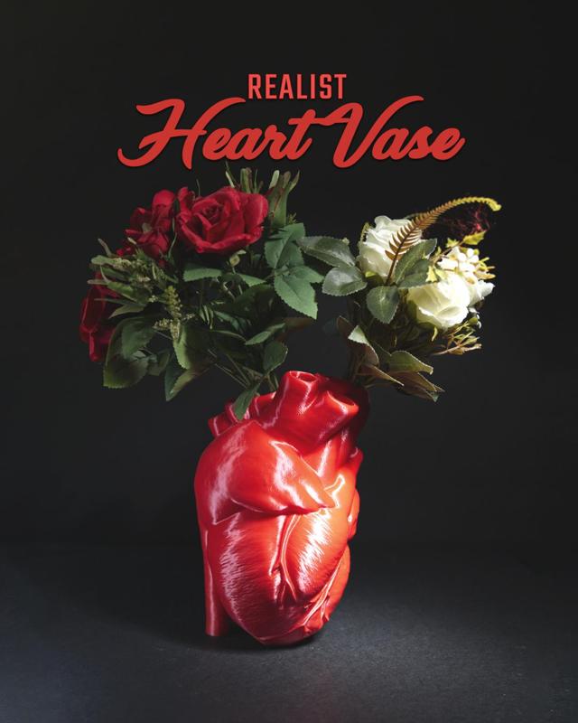 Realistic Heart Vase