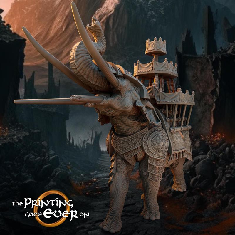 Giant War Elephant - Model B - Gargantuan - Presupported