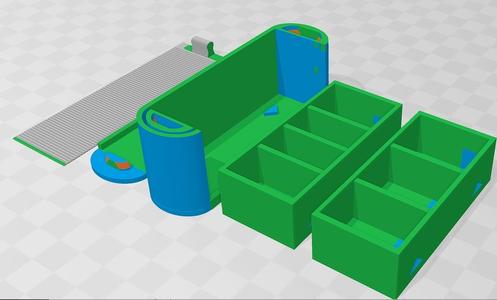 Medication box with inlay to change the daily requirement.