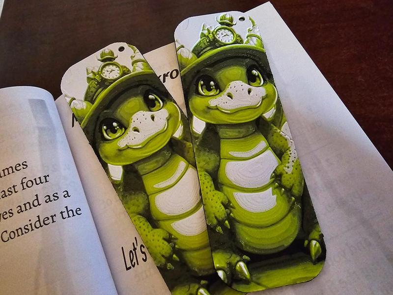 Dragon Bookmark 3 - Hueforge - 4 Colors