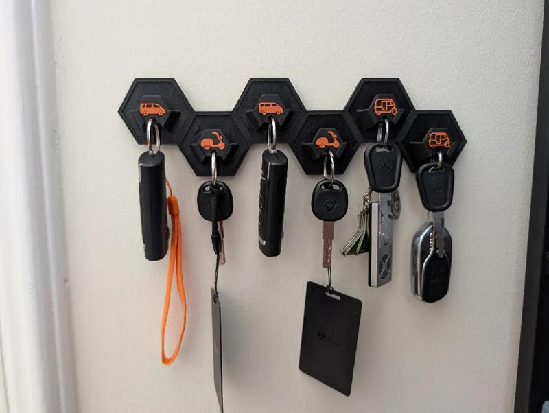Modern Key Hanger Fobs (Scooter/Tuk Tuk/Minivan/Motorcycle/House)   