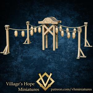 Japanese lantern festival decoration set