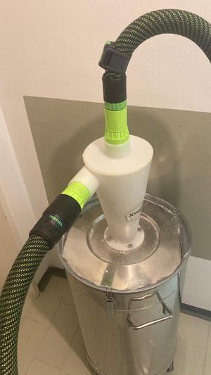 Festool, Kärcher and osVac adapters for Cyclone dust separator