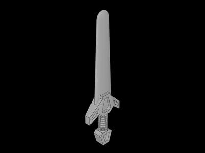 Lego Compatible (48495.dat) Minifig Sword with Angular Hilt