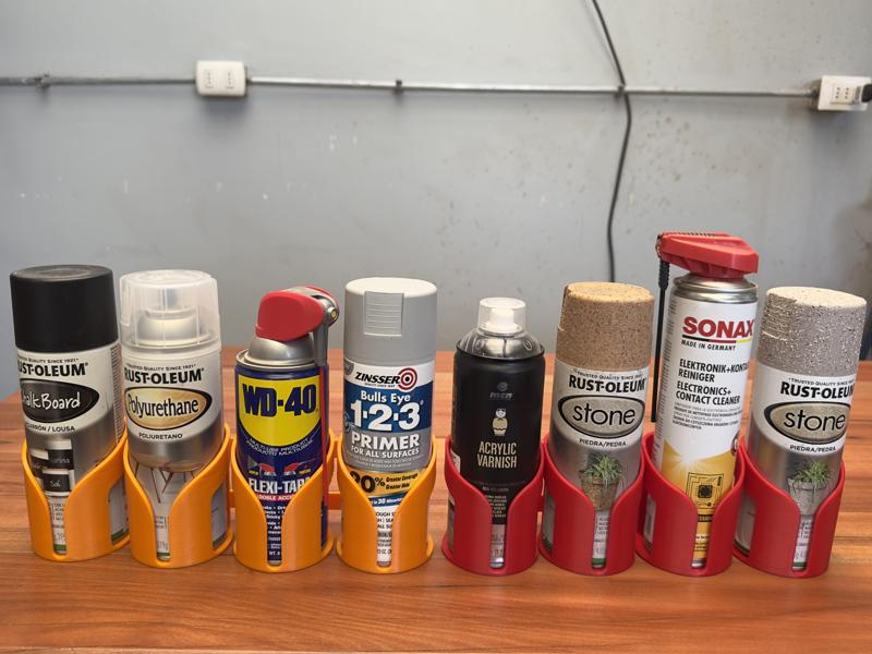 Spray can holder / organiser