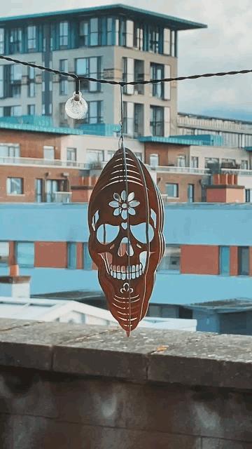 Wind Spinner Skull