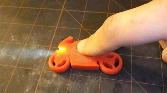 Motorcycle Keychain with Light