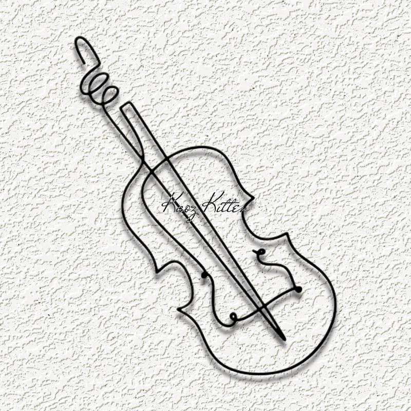 VIOLIN LINE MODERN WALL ART HOME DECOR