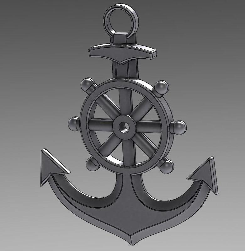 Pirate Anchor pendant