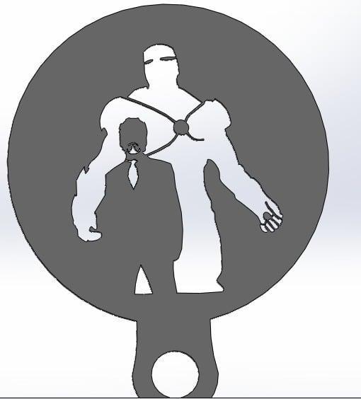 coffee stencil - Tony Stark, Ironman