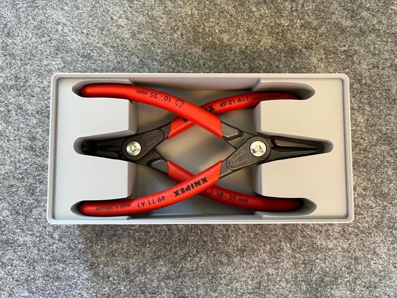 Gridfinity Knipex 4911A1-4921A11 Circlip Pliers