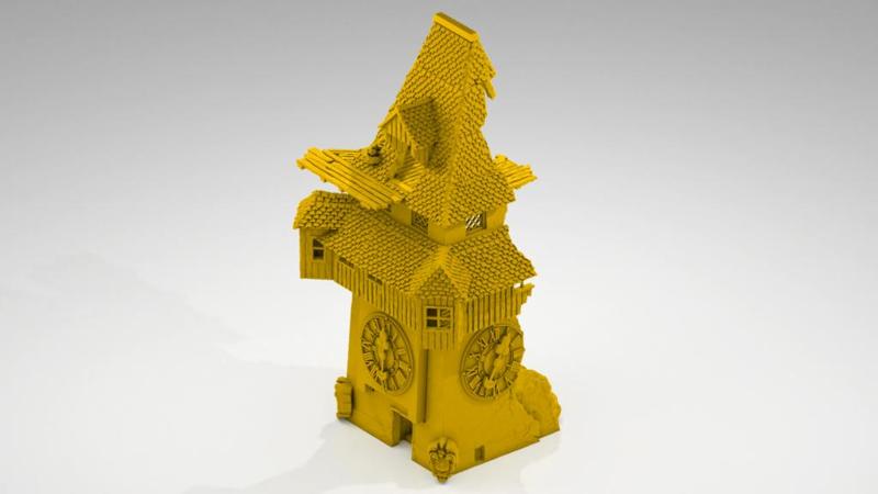 Pocket Mordheim scenery - clocktower