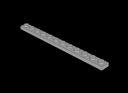 Lego Compatible (60479.dat) Plate  1 x 12