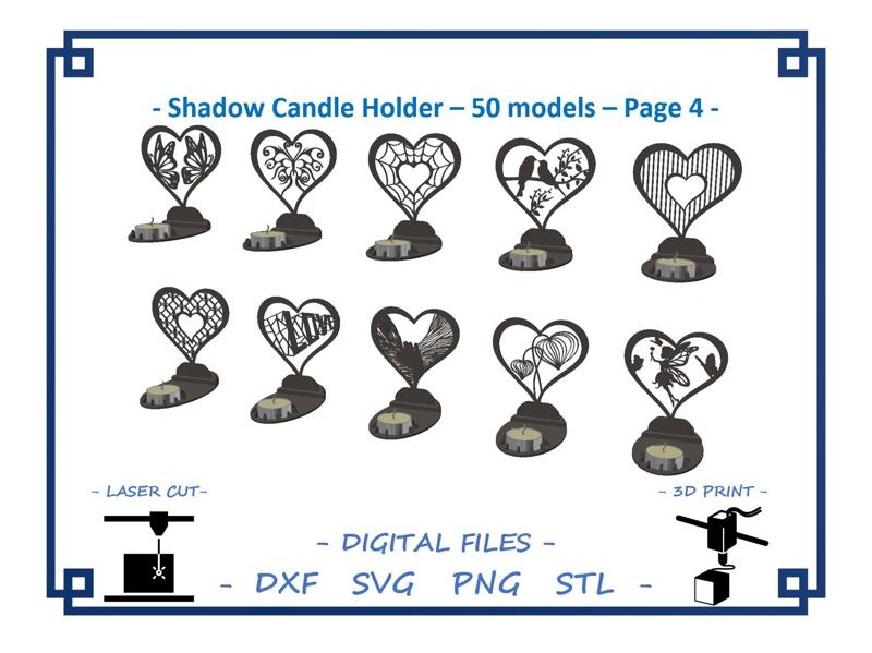 Candle Holder – 50 models of Heart decoration