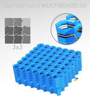 7x7 Tiles - 3x3 Board - Multi-Material Stack