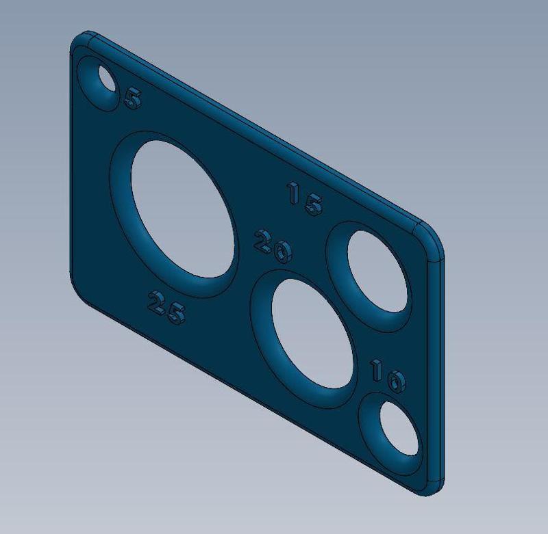 Circles template 5_25mm