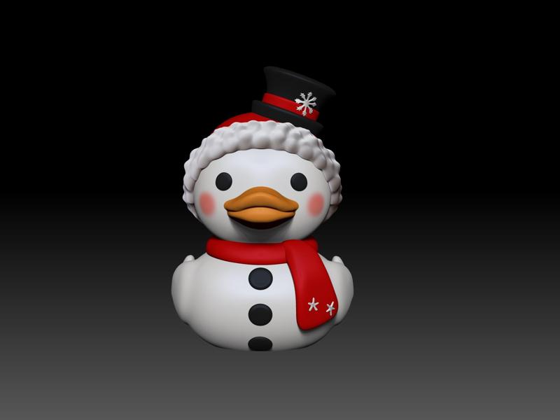Snowman Christmas Rubber Duck