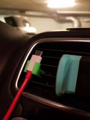 Car USB cable holder