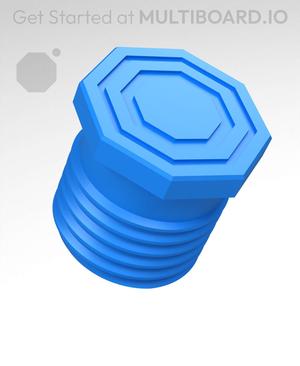 20 mm Big Thread, Flat Head, Shank Bolt