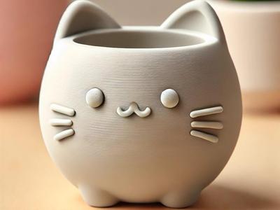 Cute cat-shaped can.