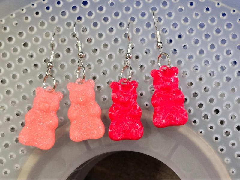 3D Gummy bear earrings VERSION 1