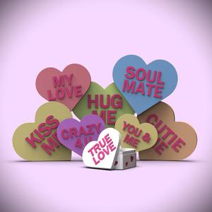 Kiss Me -Candy Heart Gift Box (+Bambu 3mf)