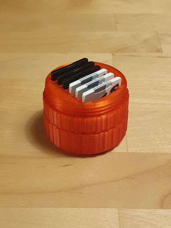 SD Card Case, fits in lid when open 