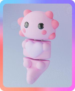 Flexi Axolotl and the Valentine’s Heart Keychain