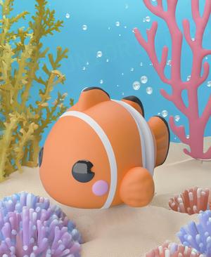 Flexi Clownfish Keychain (Single Color)