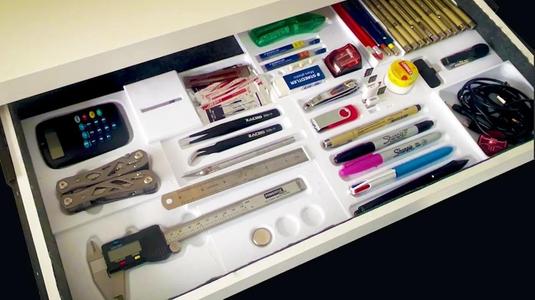 Grid Box storage for desk   