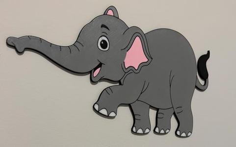 Cute Elephant Wall Art (Nursery/Child) Room