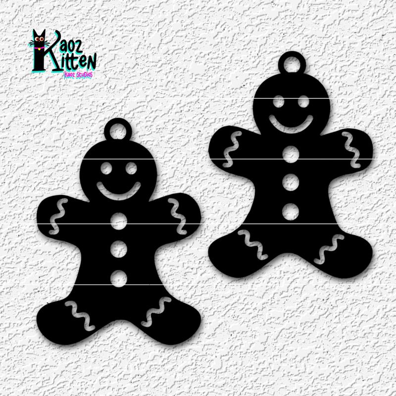 gingerbread man cookie earrings