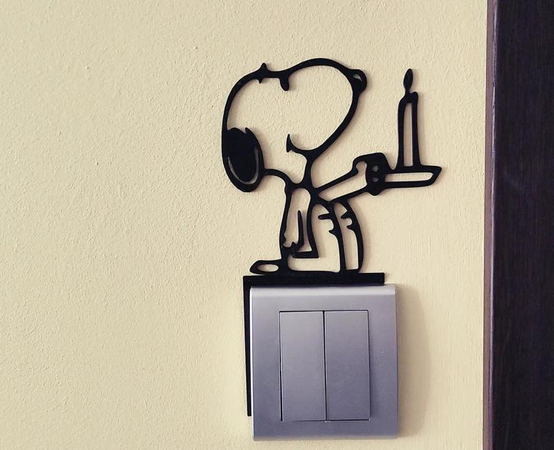 Snoopy Light Switch / Outlet Decoration – 3D Printable Model 5   