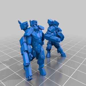 tau commander suit - dynamically posed