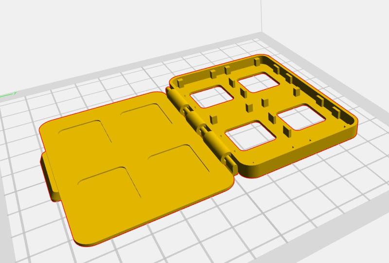 Switch game case (less cutouts)