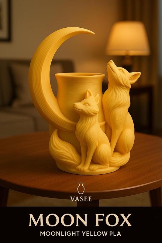 Fox-shaped vase art organizer for woodland charm