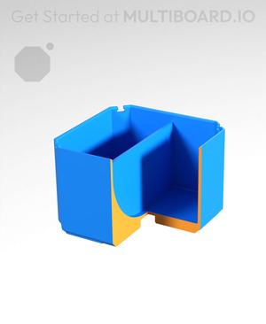 1x1x0.75 - Curved - Double Divided Bin - Multibin Insert