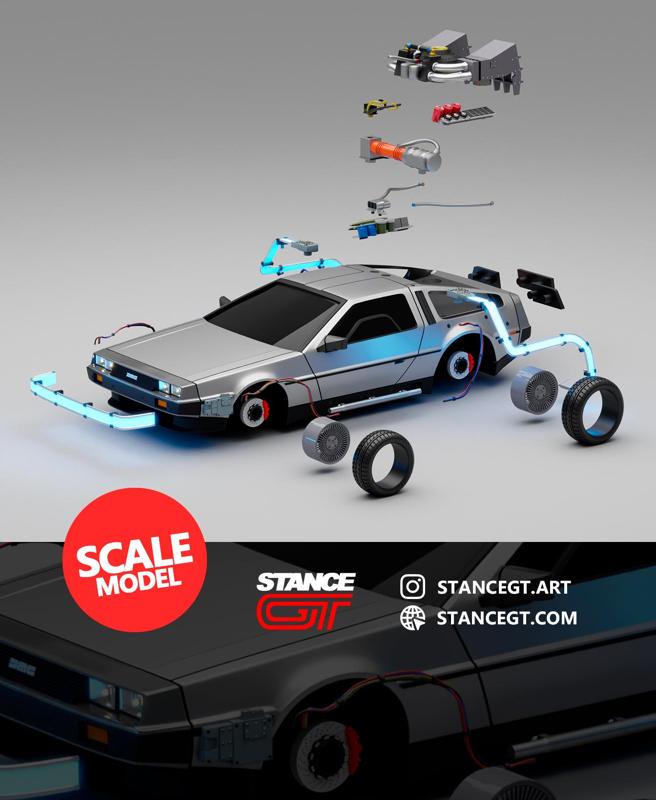 DMC Delorean Future | SCALED 1/43 | Model kit car