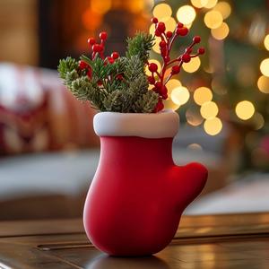 Cozy Mitten Vase for the Holidays! 