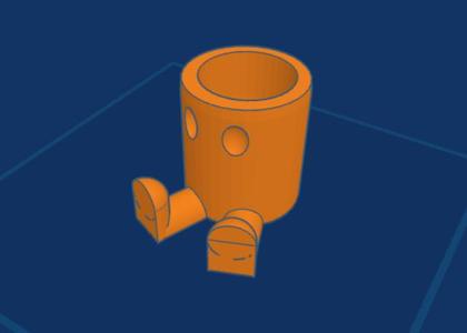 pot shaped as a sitting person