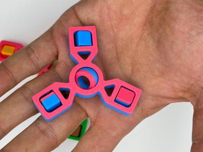 Flip 3 Spinner Fidget - Print in Place - 30 mins