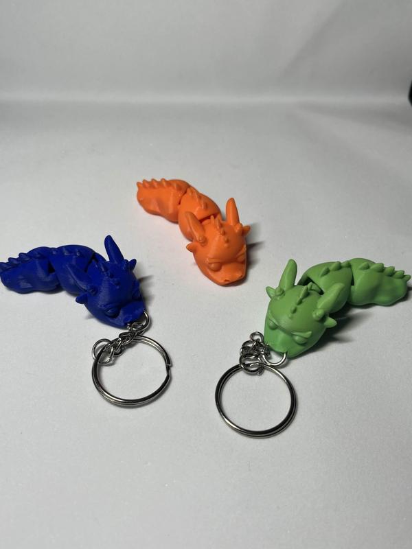 Articulated Baby Dragon Keychain