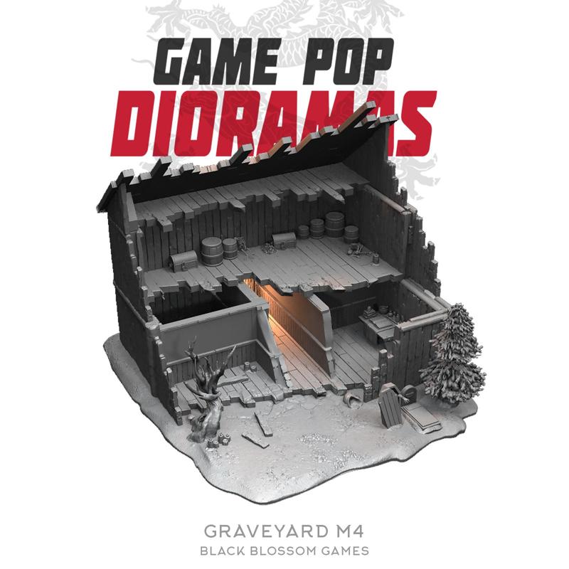 DRM020 Graveyard M4 Diorama :: Game Pop Dioramas :: Black Blossom Games