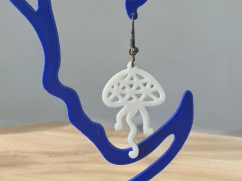 Ocean Jellyfish Dangle Earrings
