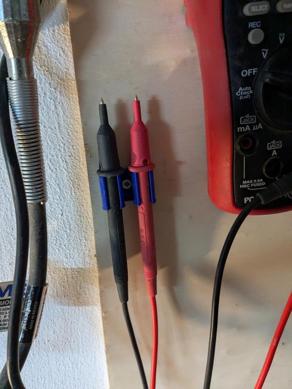 Multimeter leads wall mount